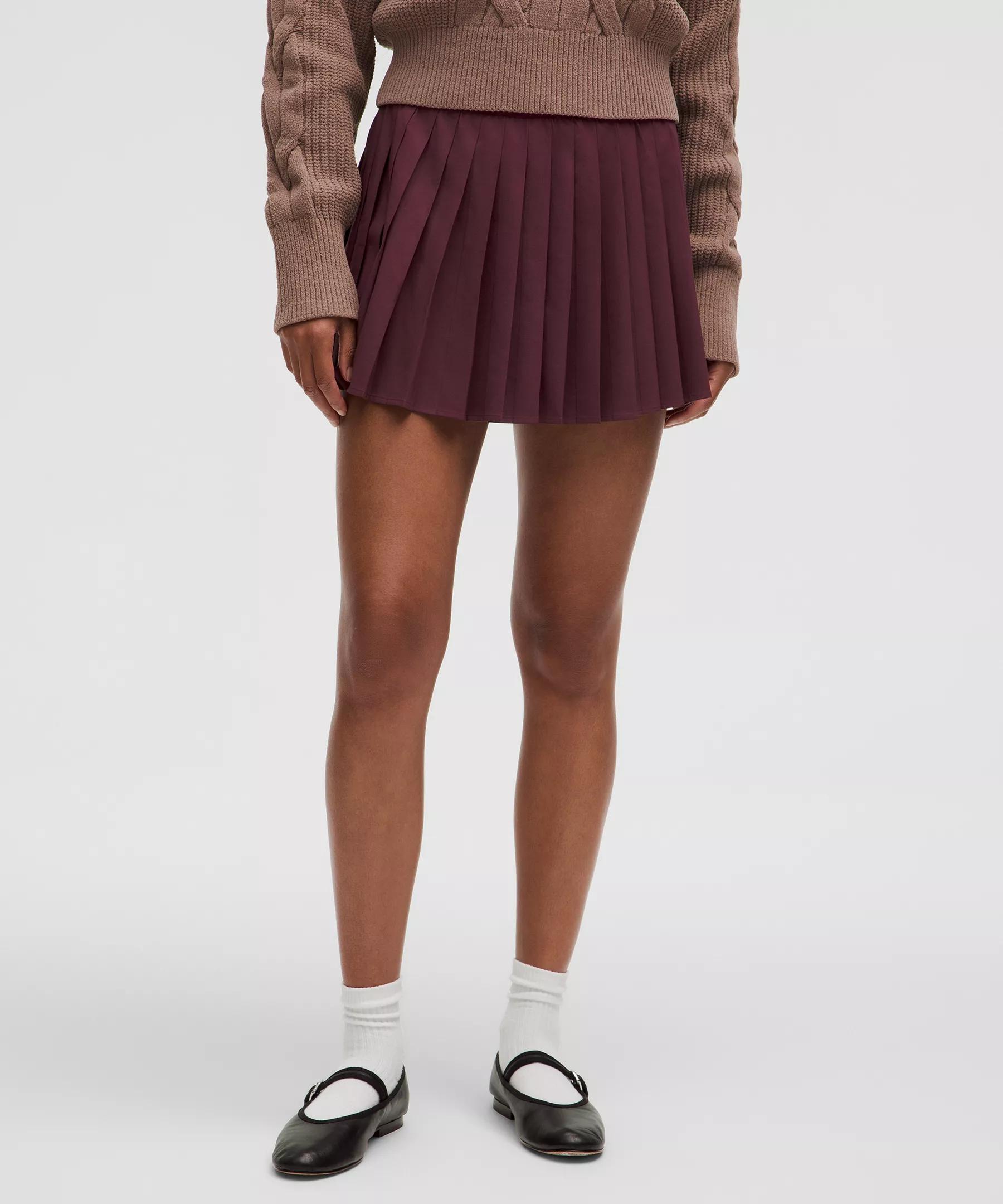 High-Rise Pleated Tennis Skirt Product Image