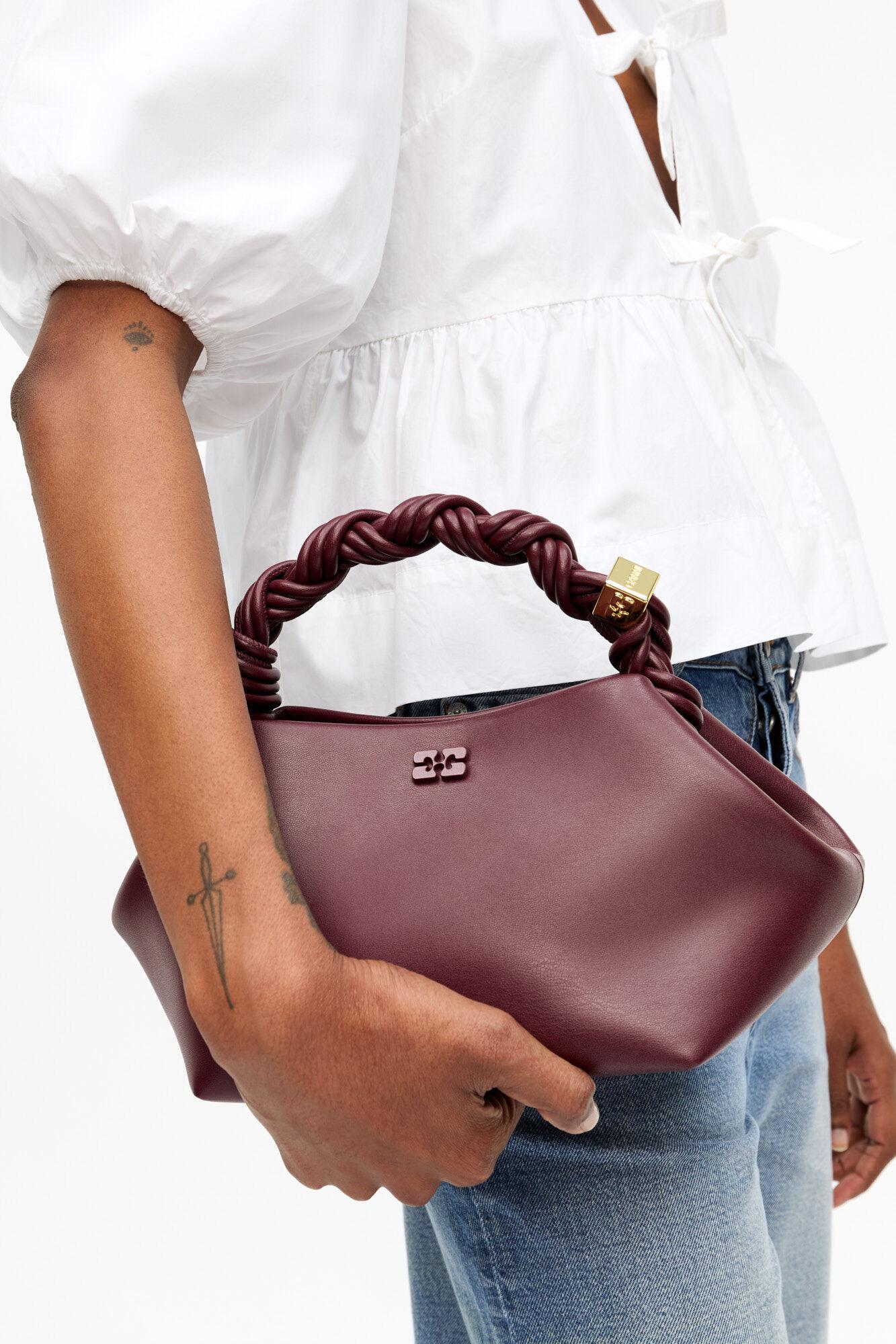 Burgundy Small GANNI Bou Bag Product Image