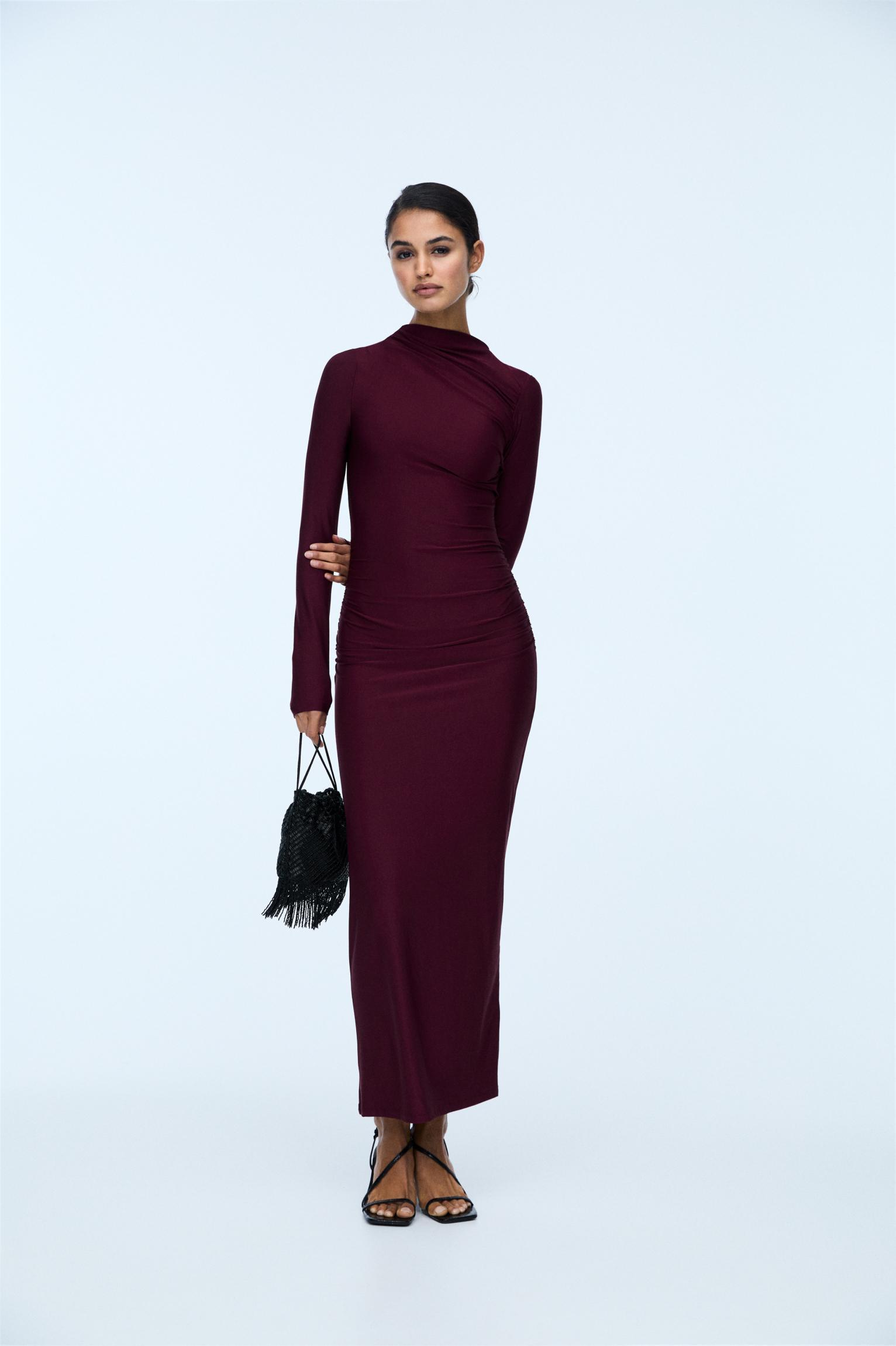 Gathered midi dress Product Image