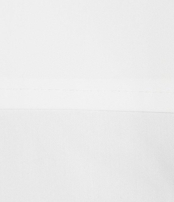 Lauren Ralph Lauren Stretch Cotton Point Collar Neck Short Sleeve Front Twist Button Front Midi Dress Product Image