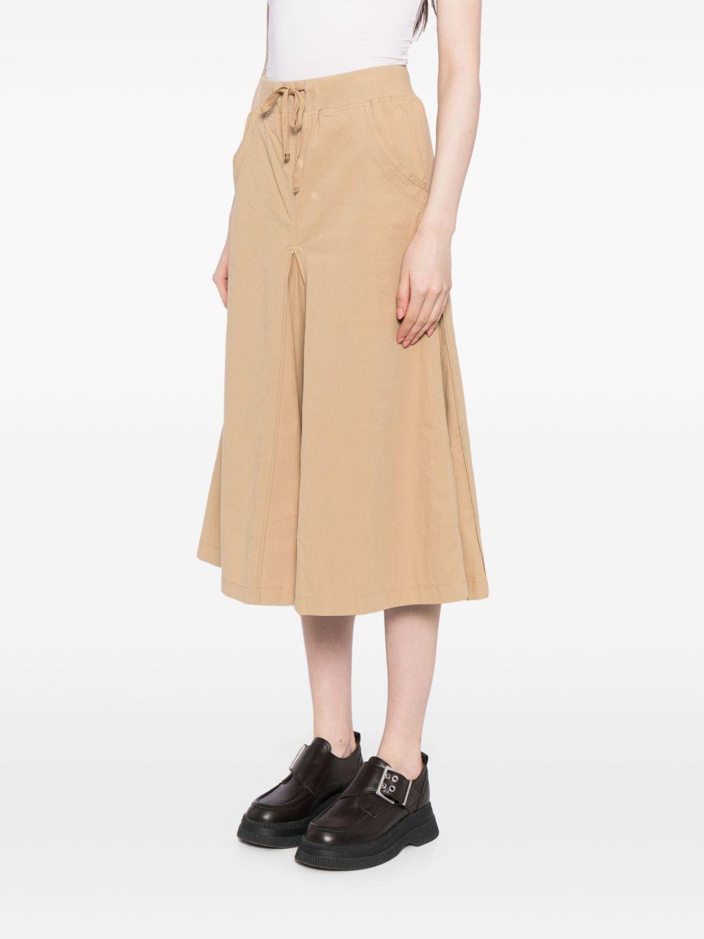 pleated high-waisted cotton skirt Product Image