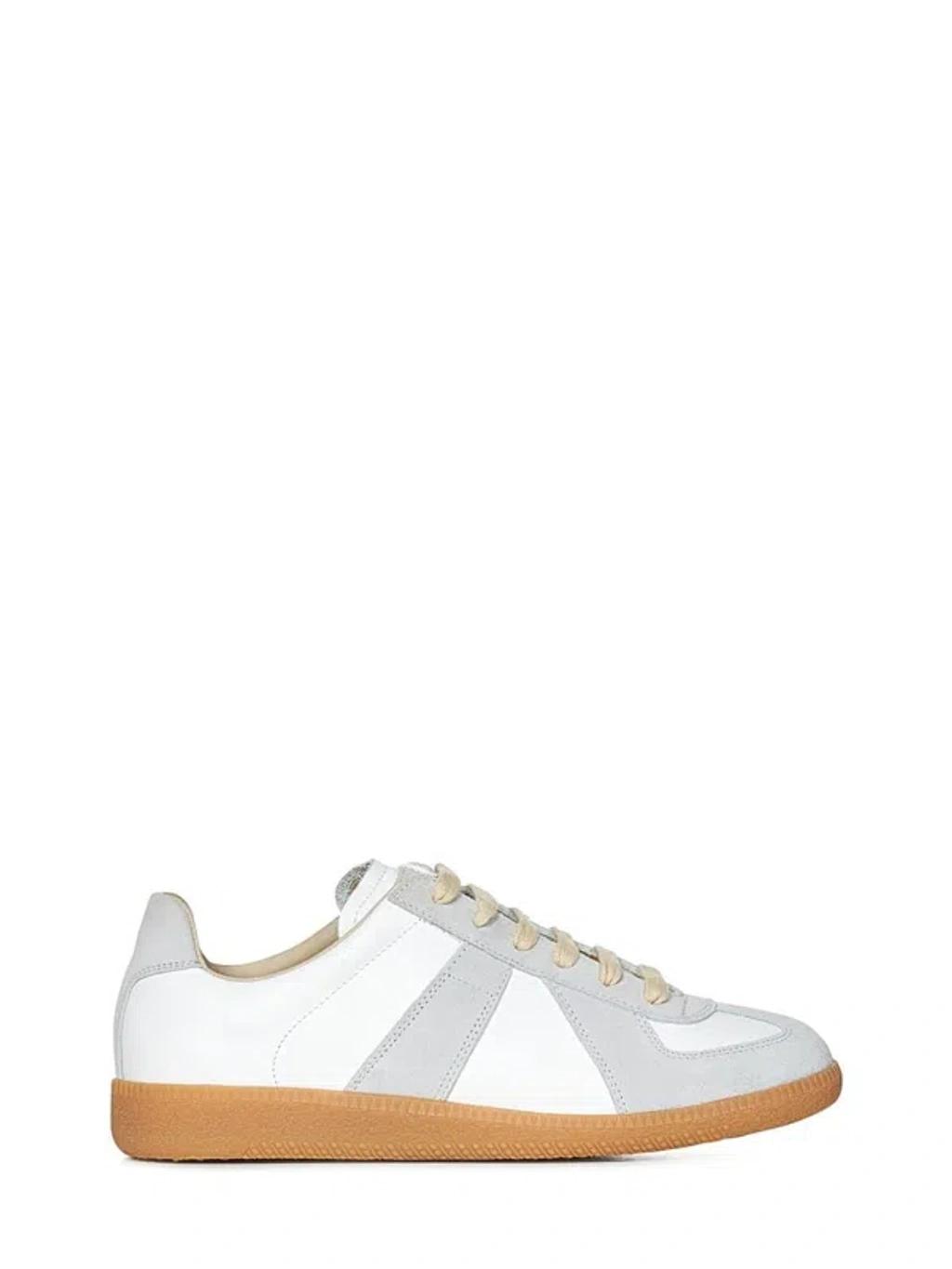 MAISON MARGIELA Replica Leather And Suede Sneakers In White Product Image