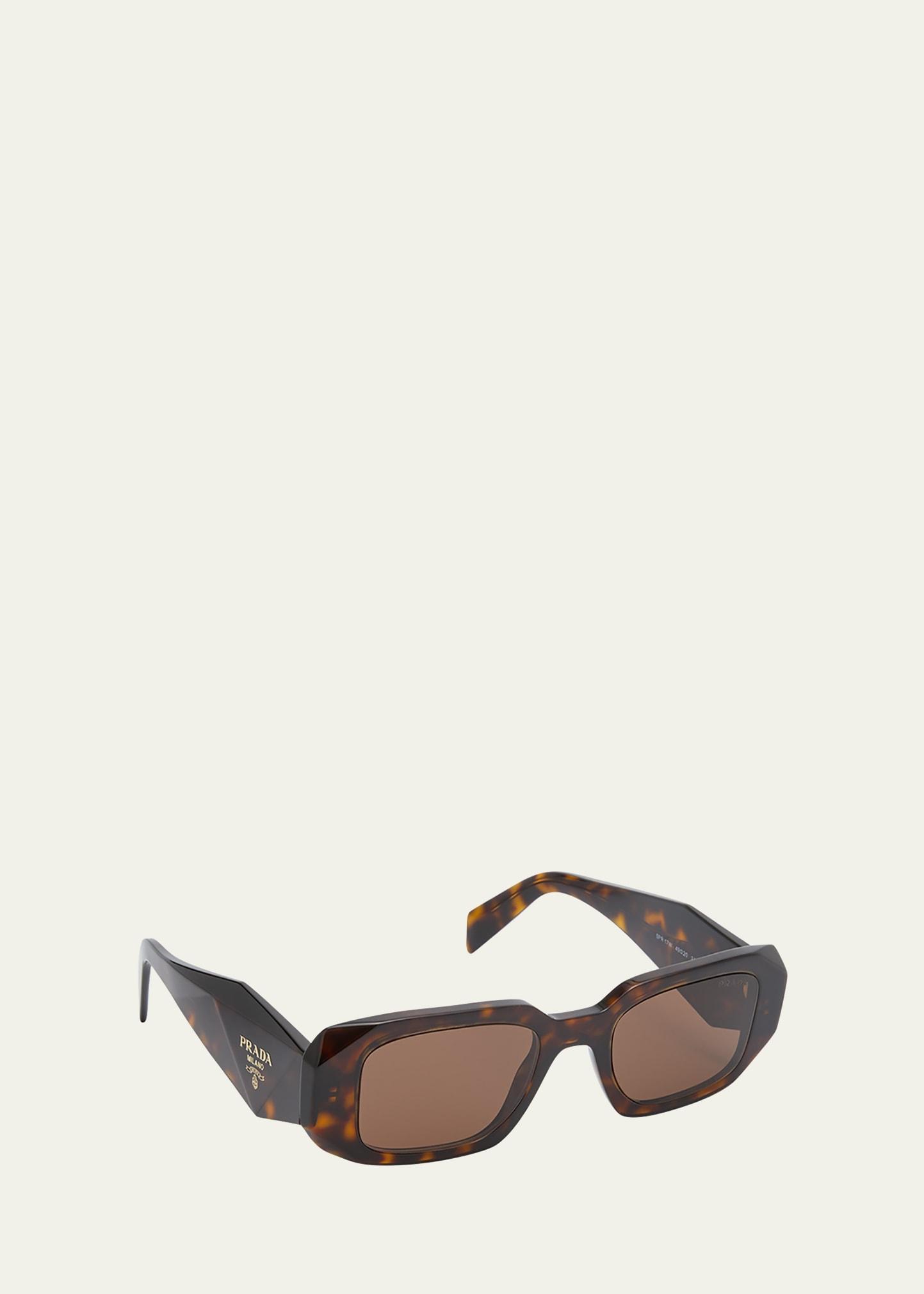 Mens Rectangle Acetate Logo Sunglasses Product Image