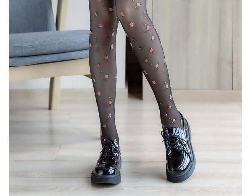 Floral Print Tights Product Image