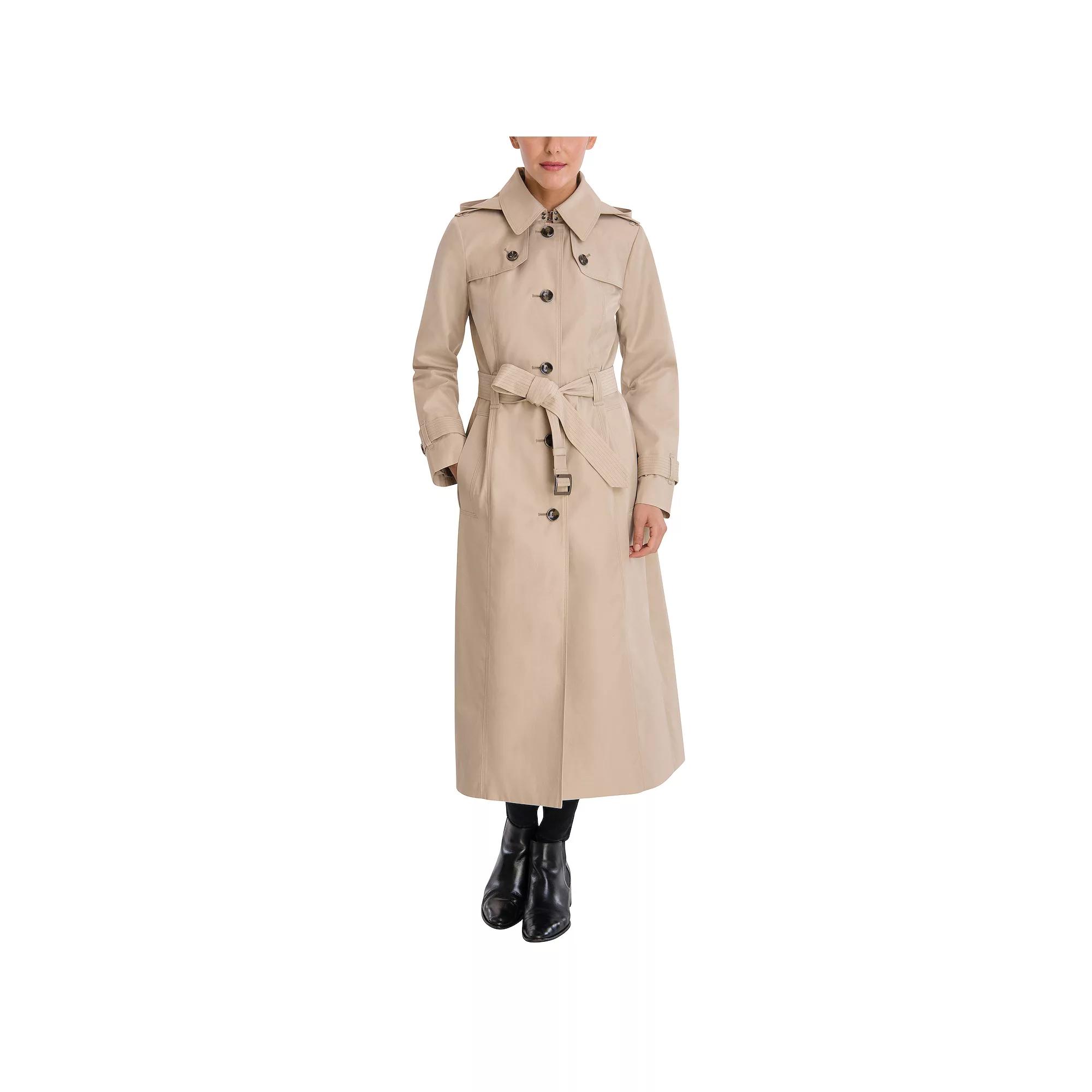 Women's London Fog Maxi Trench Coat, Size: XXL, Beige Khaki Product Image