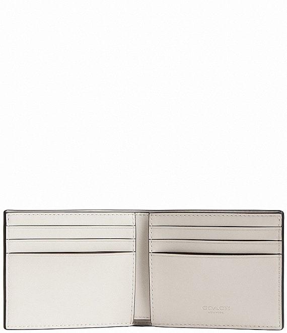 COACH Signature Coated Canvas/Leather Slim Billfold Wallet Product Image