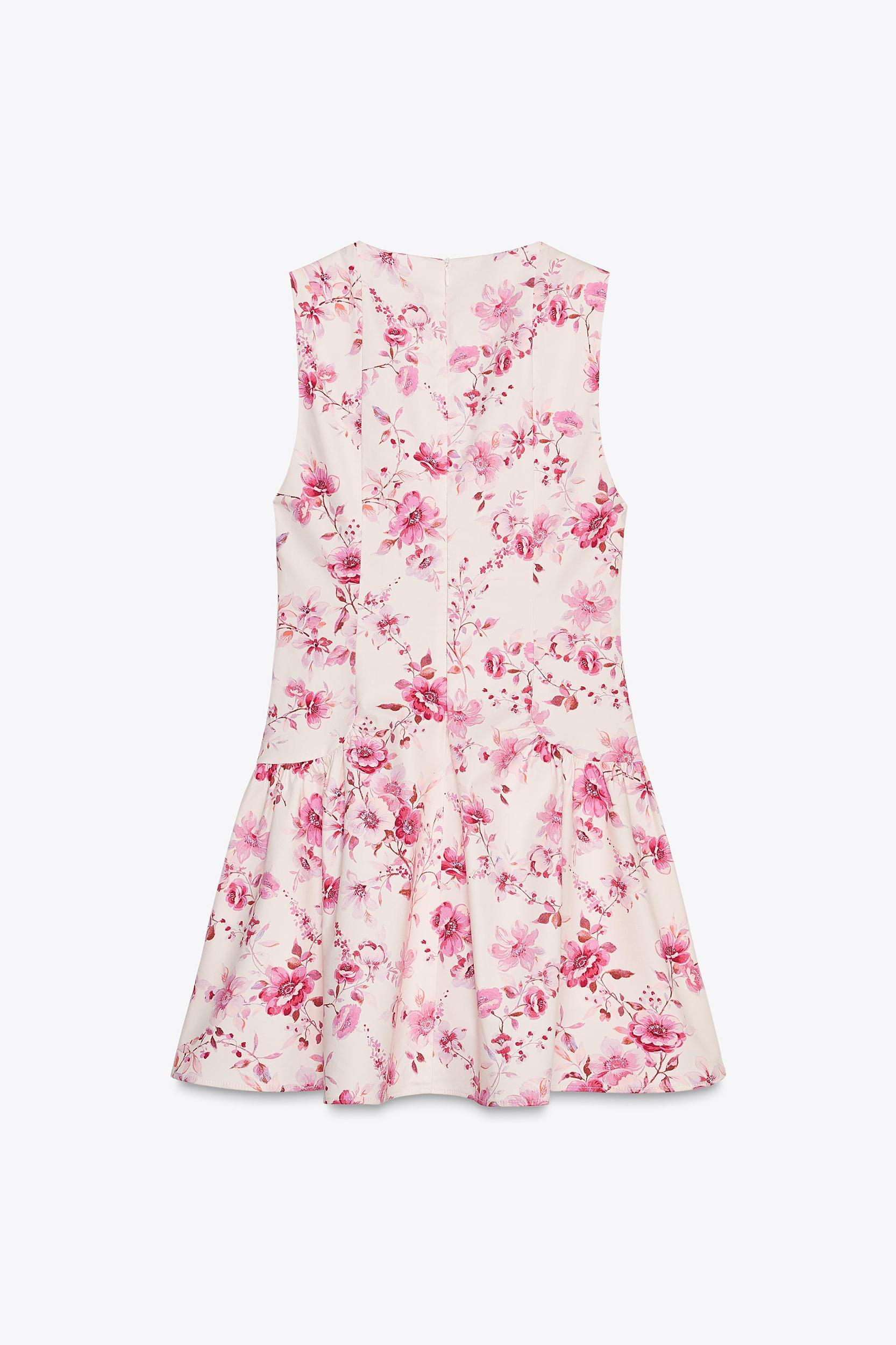 POPLIN FLORAL JUMPSUIT DRESS Product Image