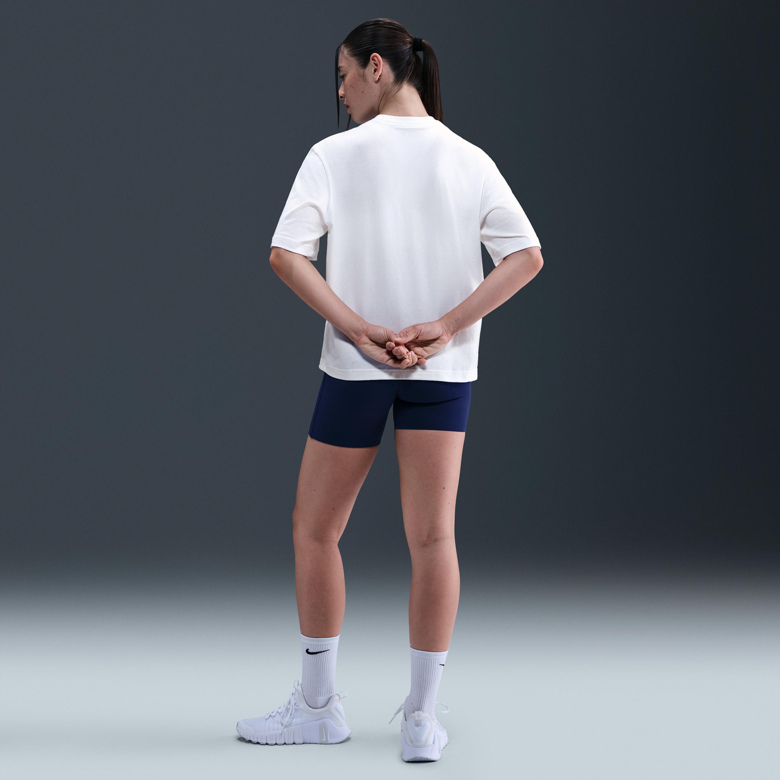 Nike Womens Volleyball Boxy T-Shirt | APS505NAVB-WHT Product Image