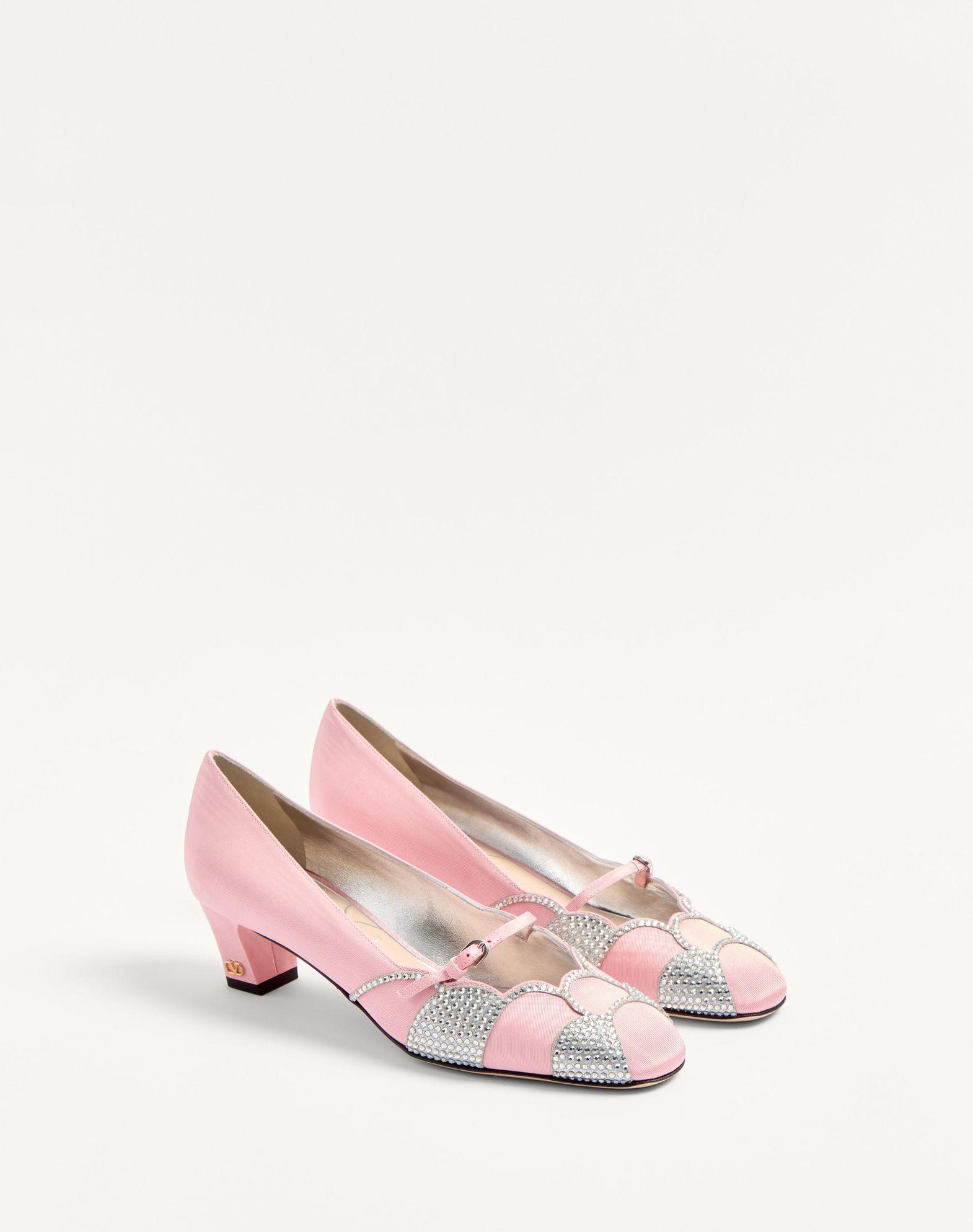 Bowow Pumps In Moirè Fabric With Crystals 45Mm Product Image