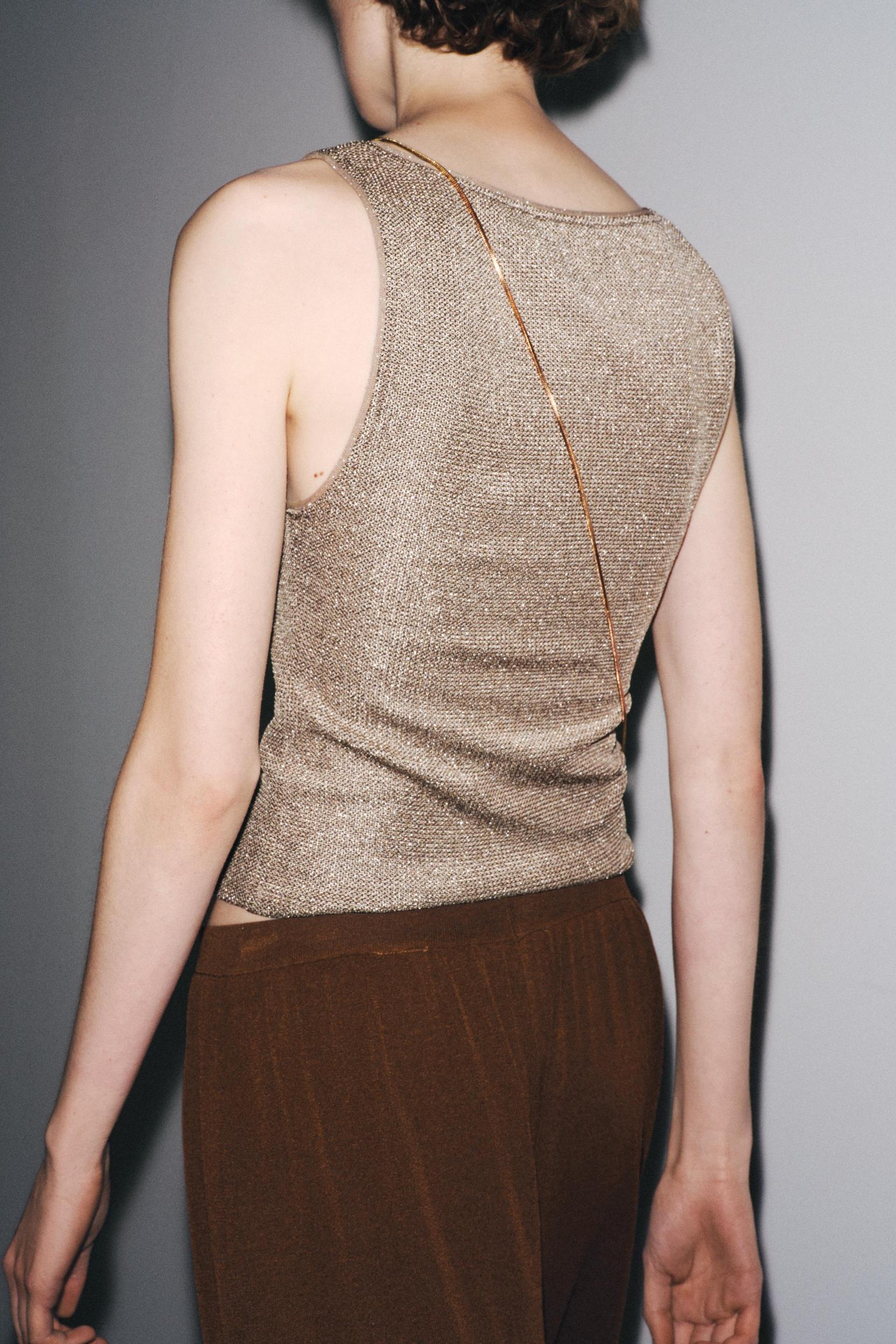 TEXTURED TOP WITH METALLIC THREAD Product Image