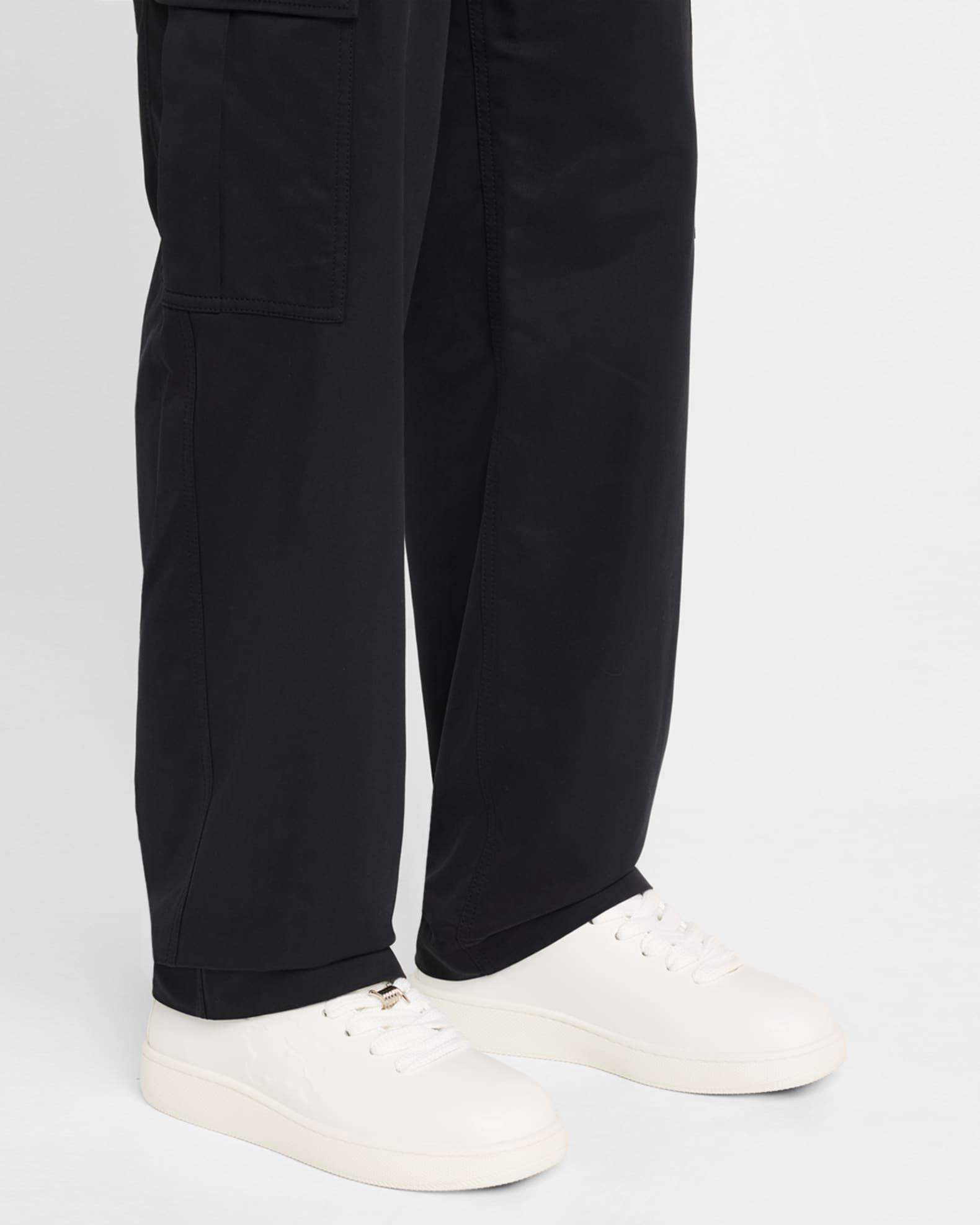 Men's Leather Box Low-Top Sneakers Product Image