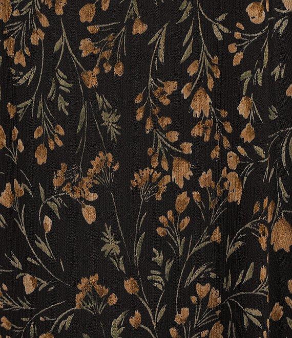 Calvin Klein 3/4 Sleeve V-Neck Floral Dress Product Image