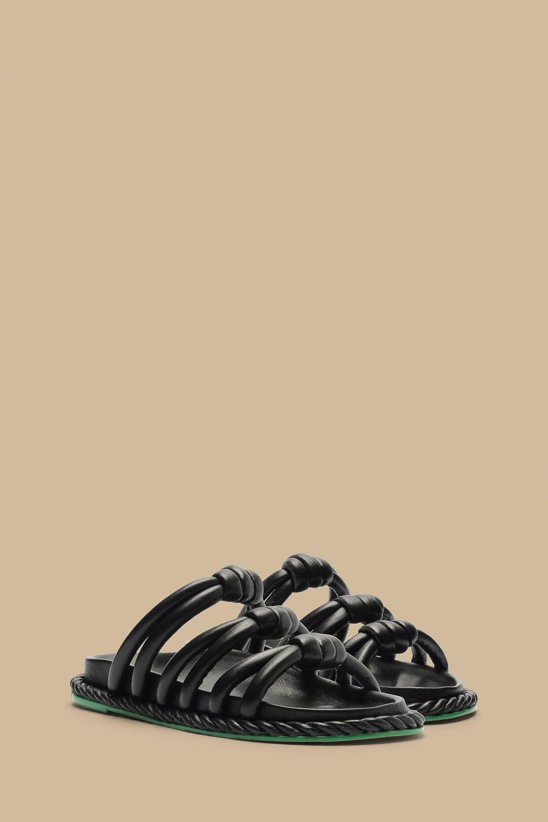 Black Tie Flat Sandal Product Image