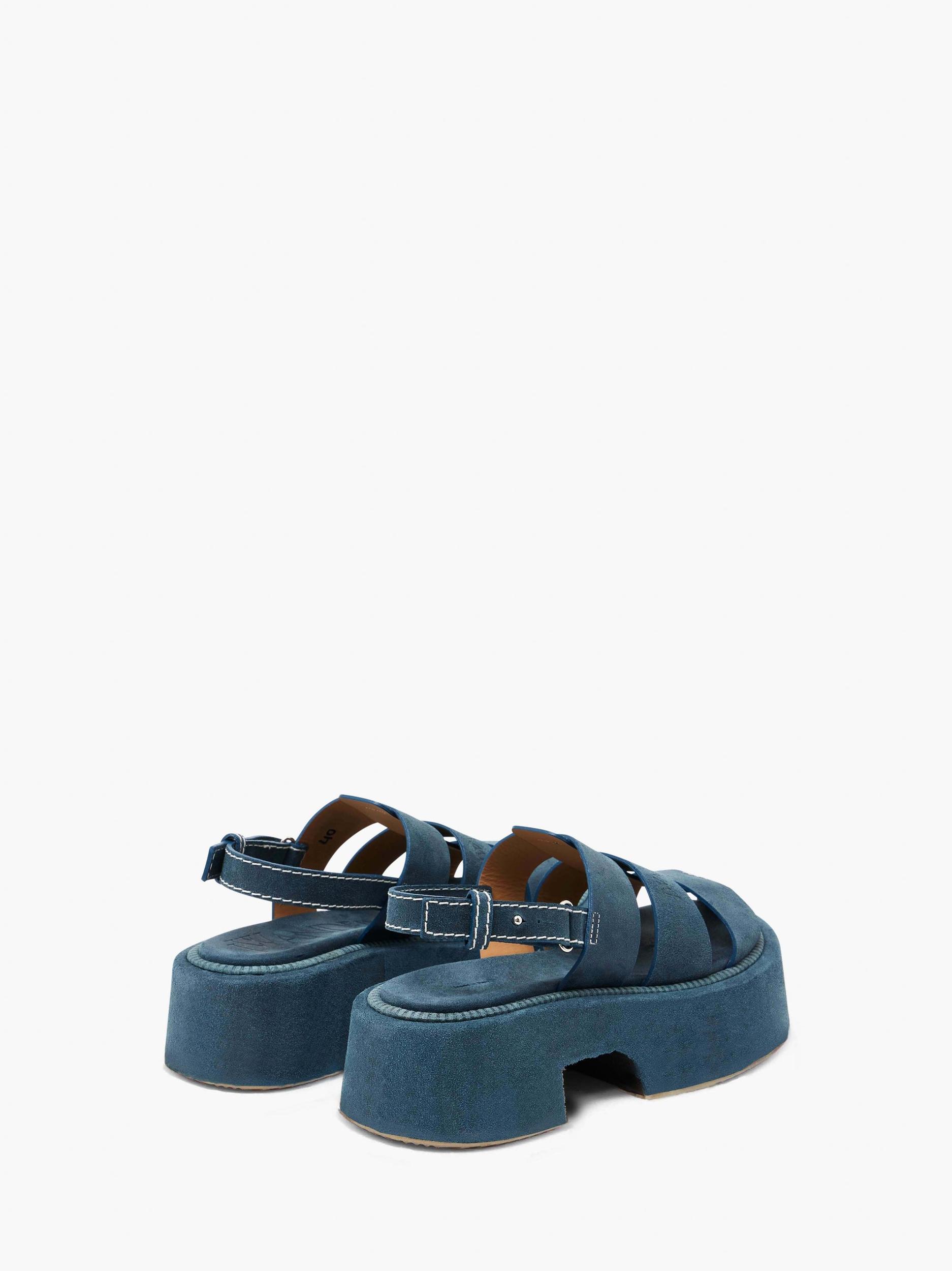 SUEDE PLATFORM FISHERMAN SANDALS Product Image