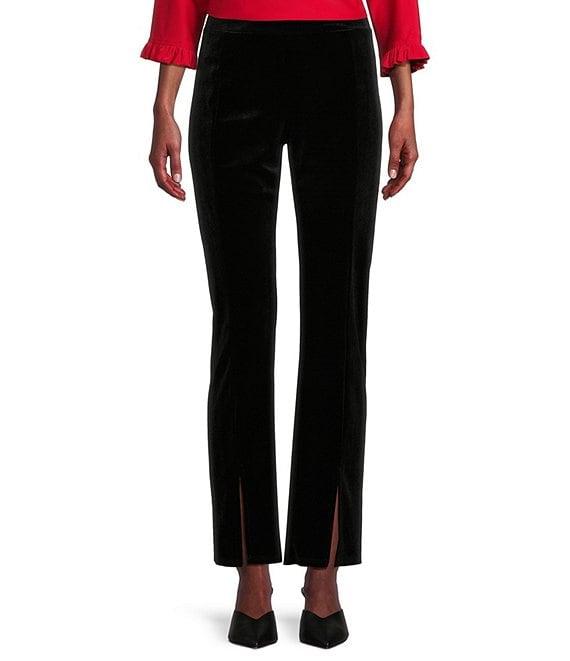 Jude Connally Martina Stretch Velvet Wide Leg Split Front Hem Pull-On Pants Product Image