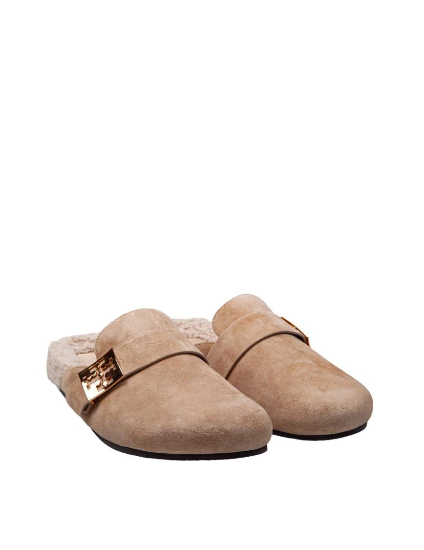 TORY BURCH Mules Mellow In Shearling Color Taupe In Brown Product Image