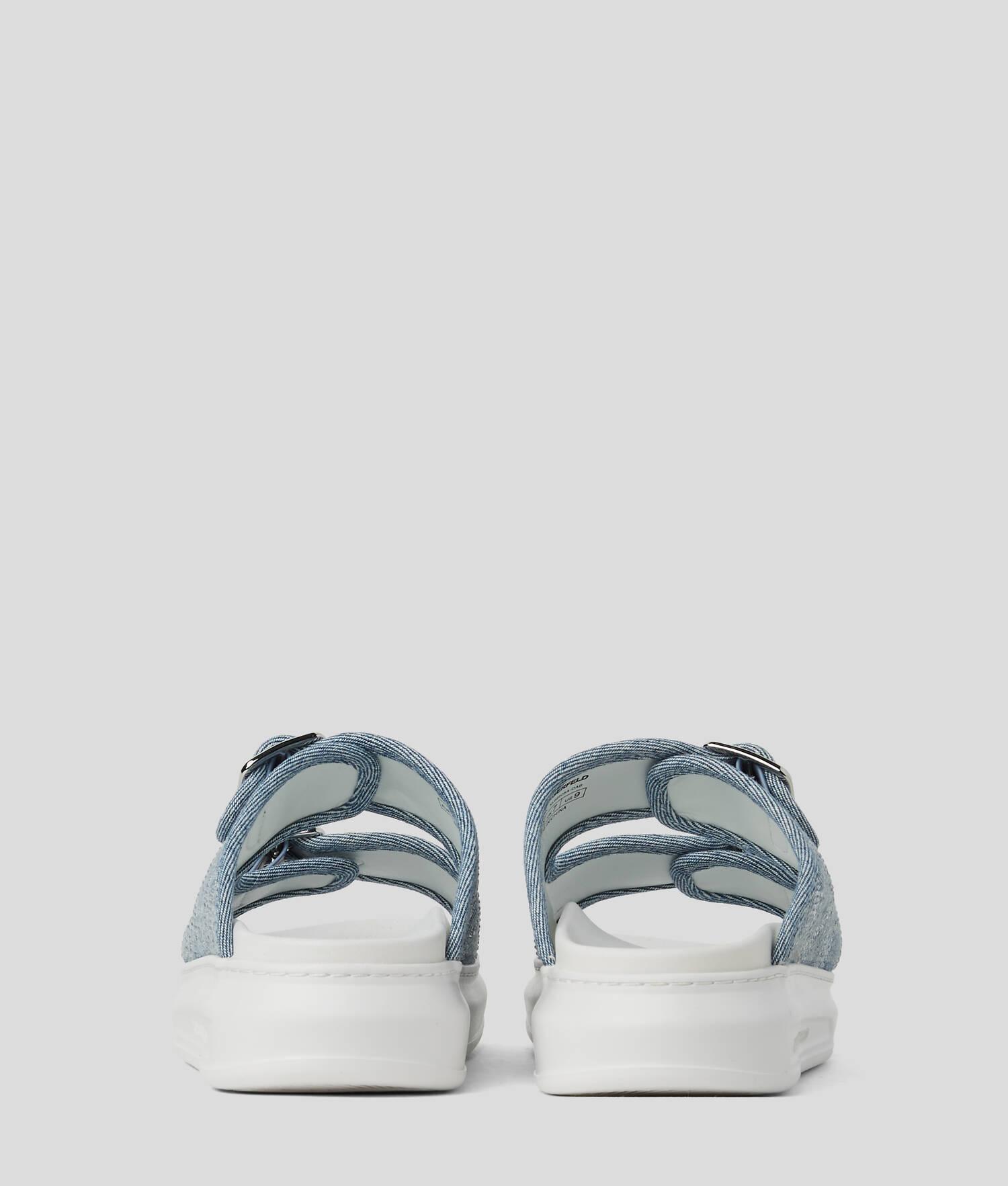 KAPRI DENIM RHINESTONE SLIPPERS Product Image