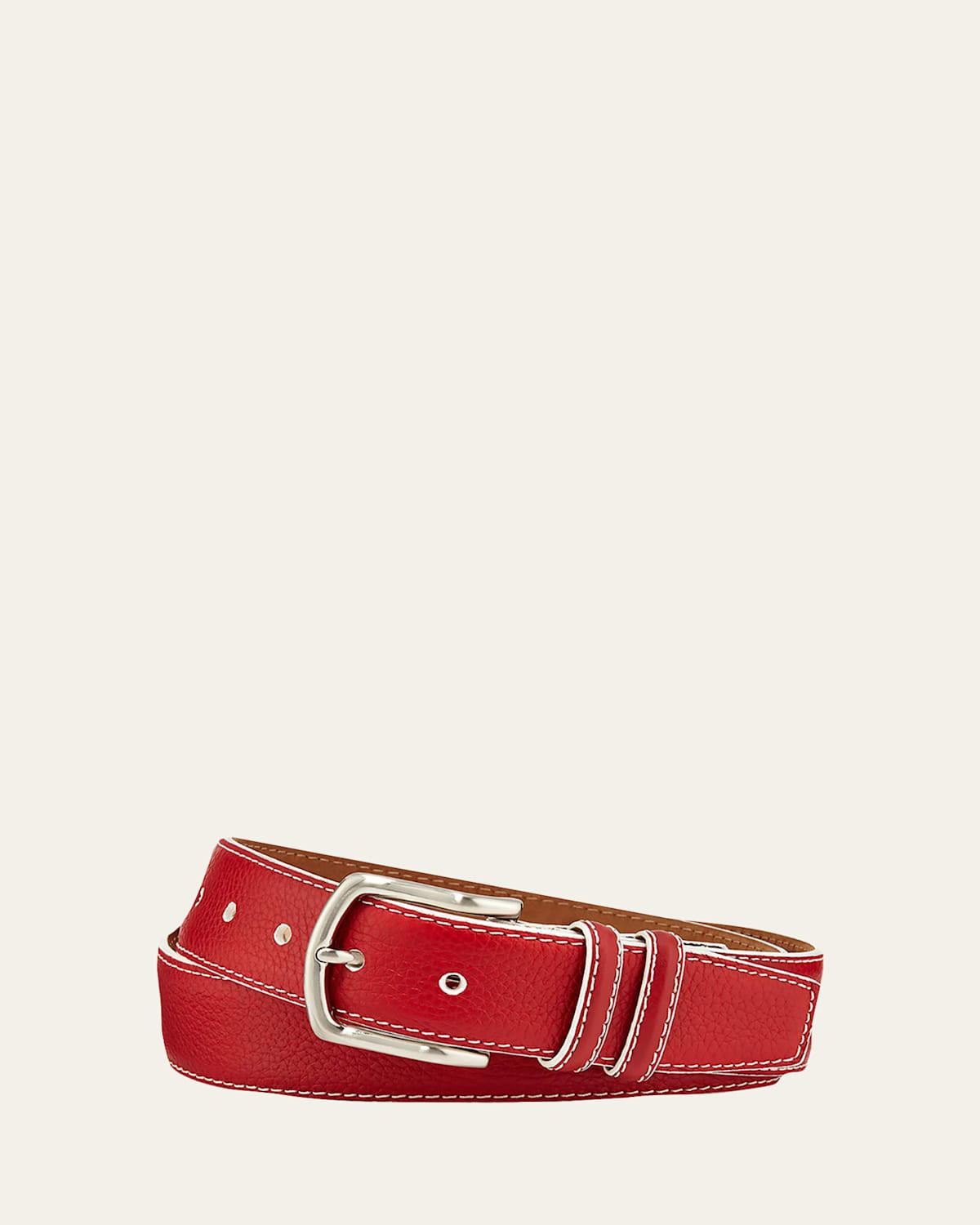 Mens South Beach Pebbled Leather Belt Product Image