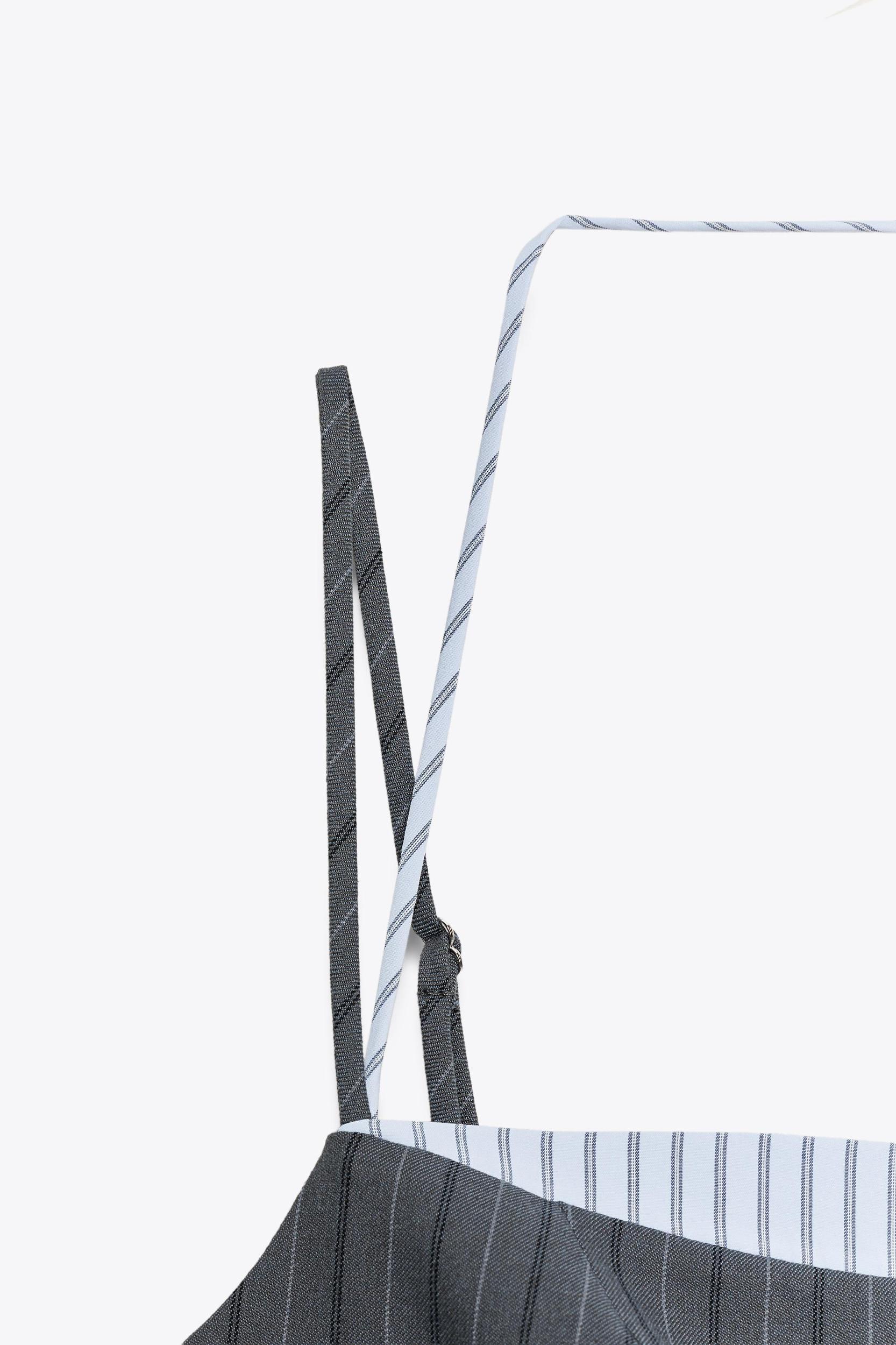 CONTRASTING PINSTRIPE DRESS Product Image