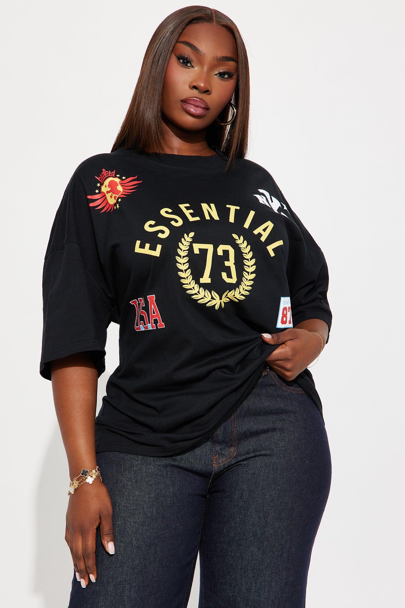 Essential 73 Washed Tee - Black Female Product Image