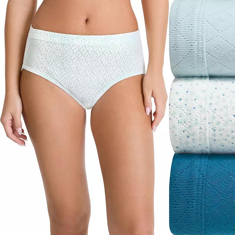Women's Jockey® 3-pk. Elance Breathe Hipster Panty Set 1540, Size: 10, Melody Dot Blue Product Image