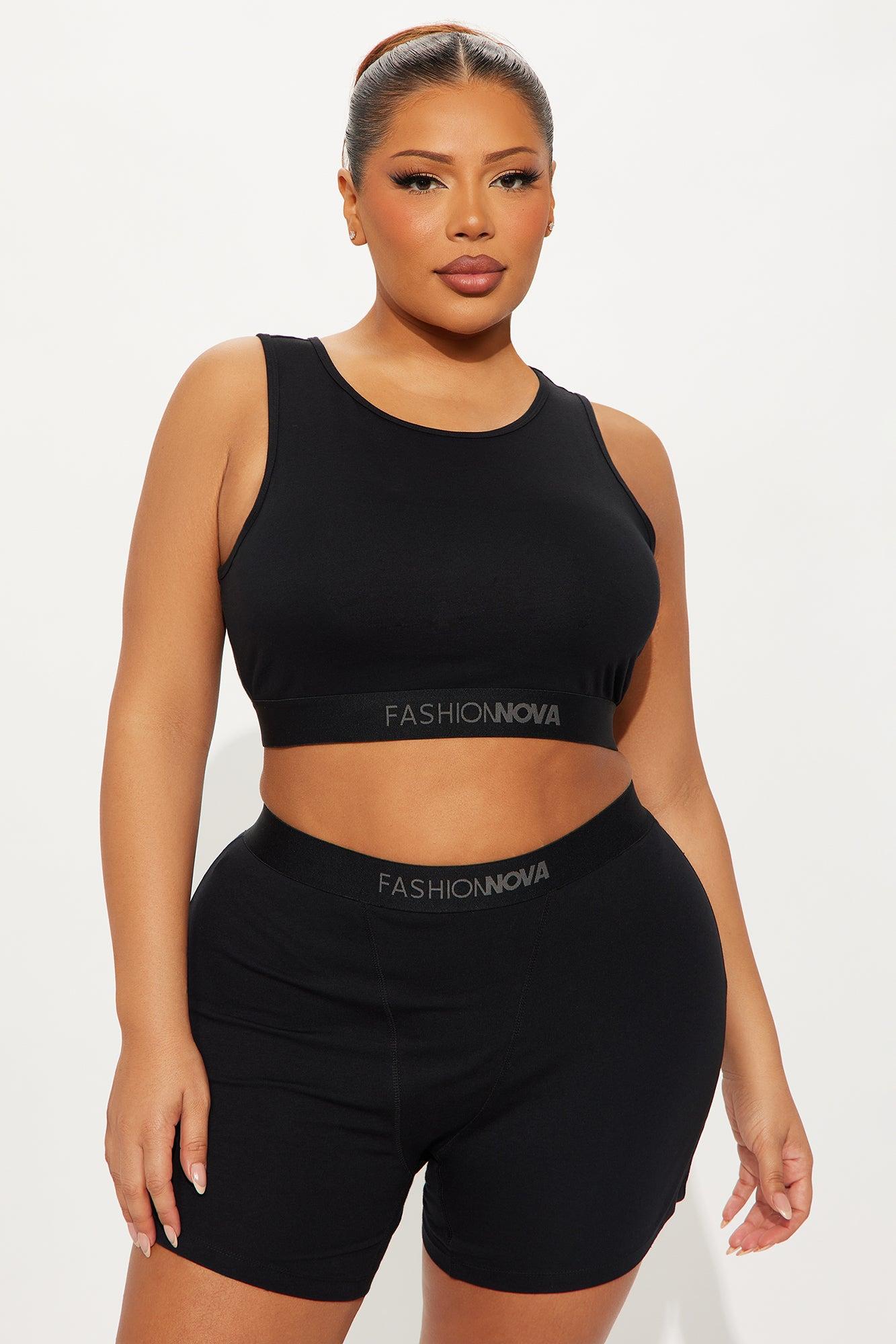 FN Mood High Neck Cotton Bra - Black Female Product Image