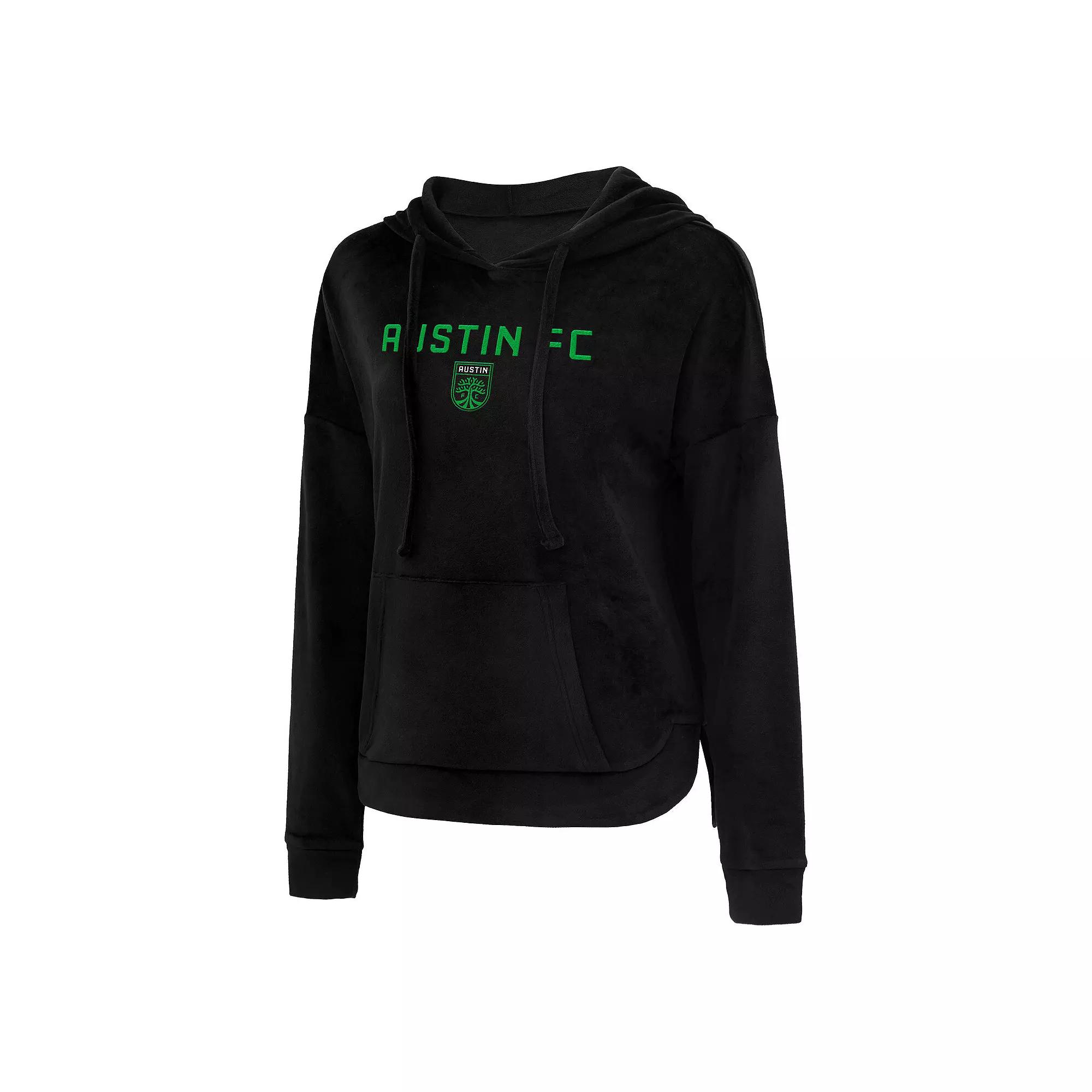 Women's Concepts Sport Black Austin FC Intermission Velour Pullover Hoodie,  Product Image