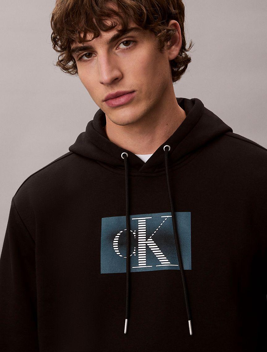 Fleece Metallic Monogram Graphic Hoodie Product Image