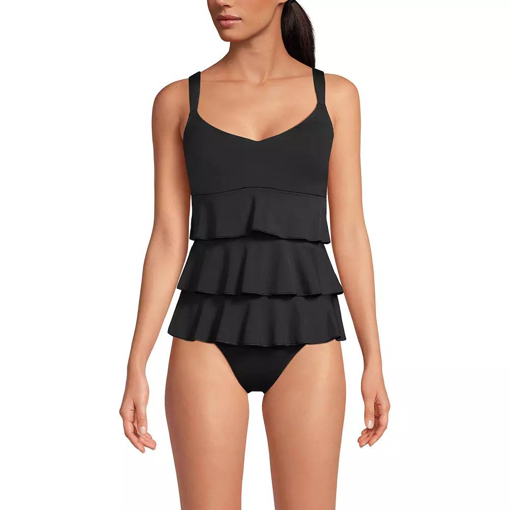 Women's Lands' End Ruffle Fauxkini One Piece Swim Suit,  Product Image