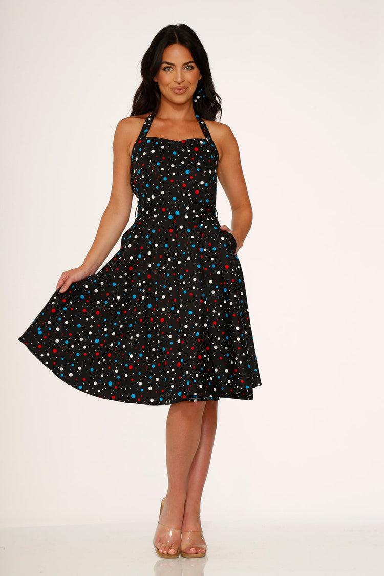 Black Candy Halter Swing Dress Product Image