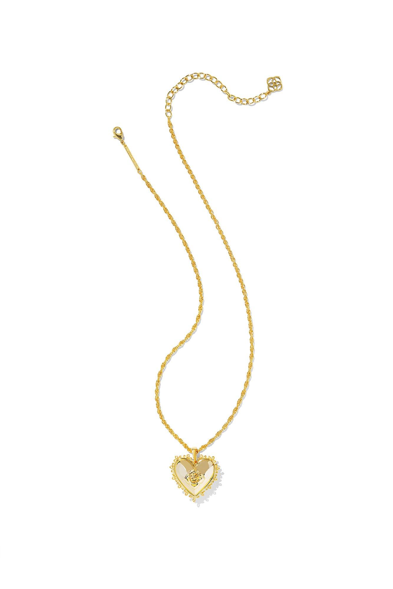 Mallory Rose Gold Locket Short Pendant Necklace Gold Product Image