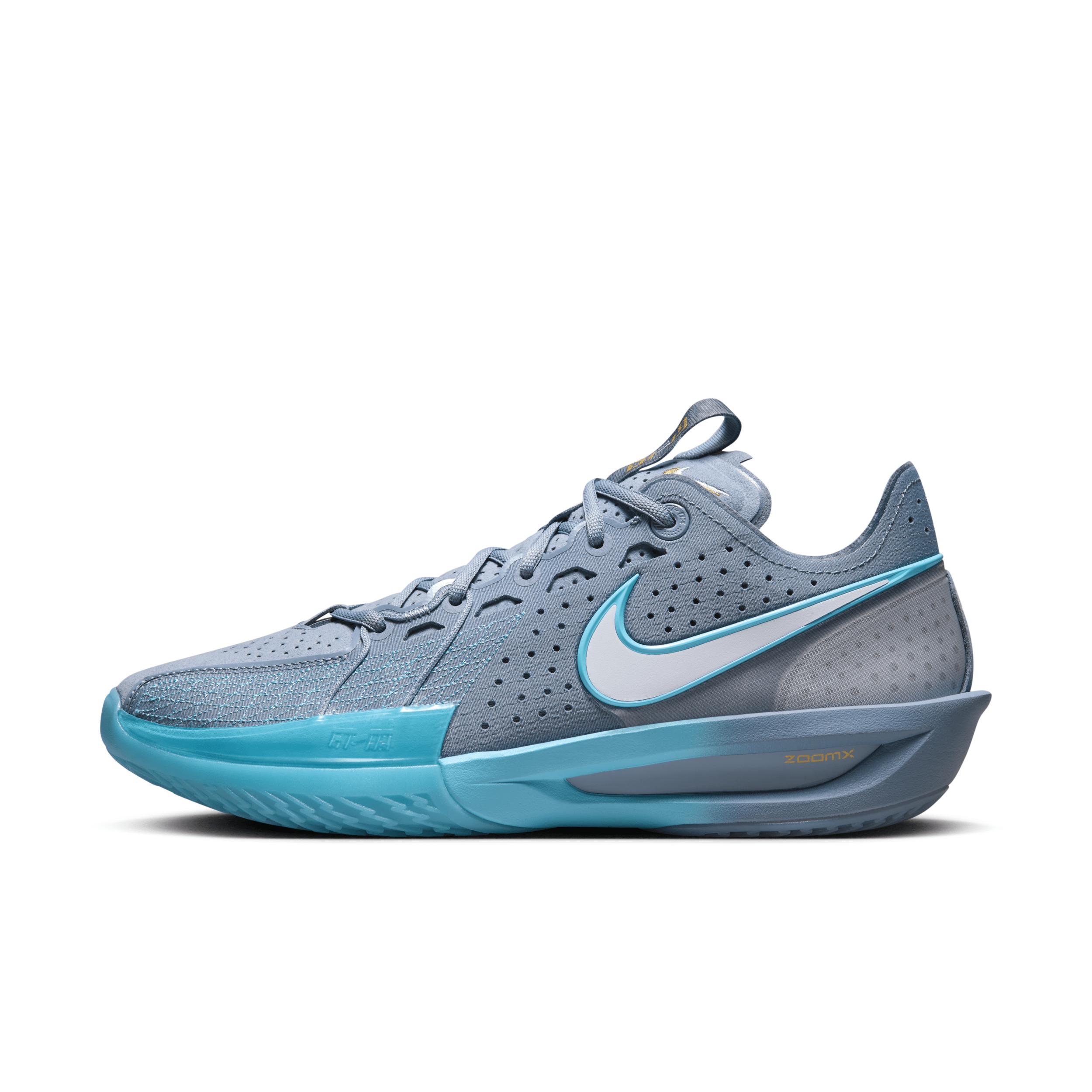 Nike Mens Nike Air Zoom G.T. Cut 3 - Mens Basketball Shoes Ashen Slate/Football Grey/Baltic Blue Product Image