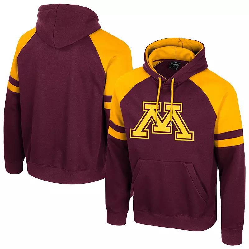 Men's Colosseum  Maroon Minnesota Golden Gophers Todd Raglan Pullover Hoodie, Size: Medium, Red Product Image