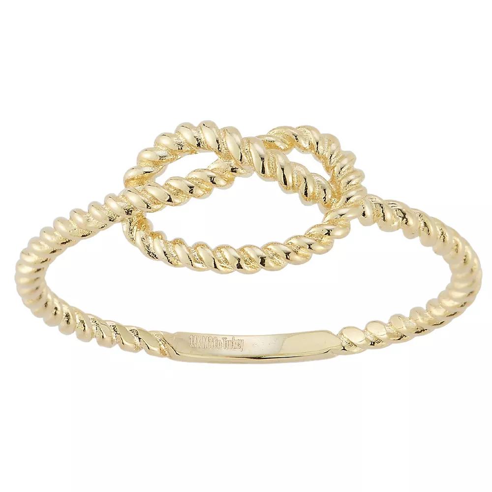 LUMINOR GOLD 14k Gold Twisty Knot Ring, Women's, Size: 6 Product Image