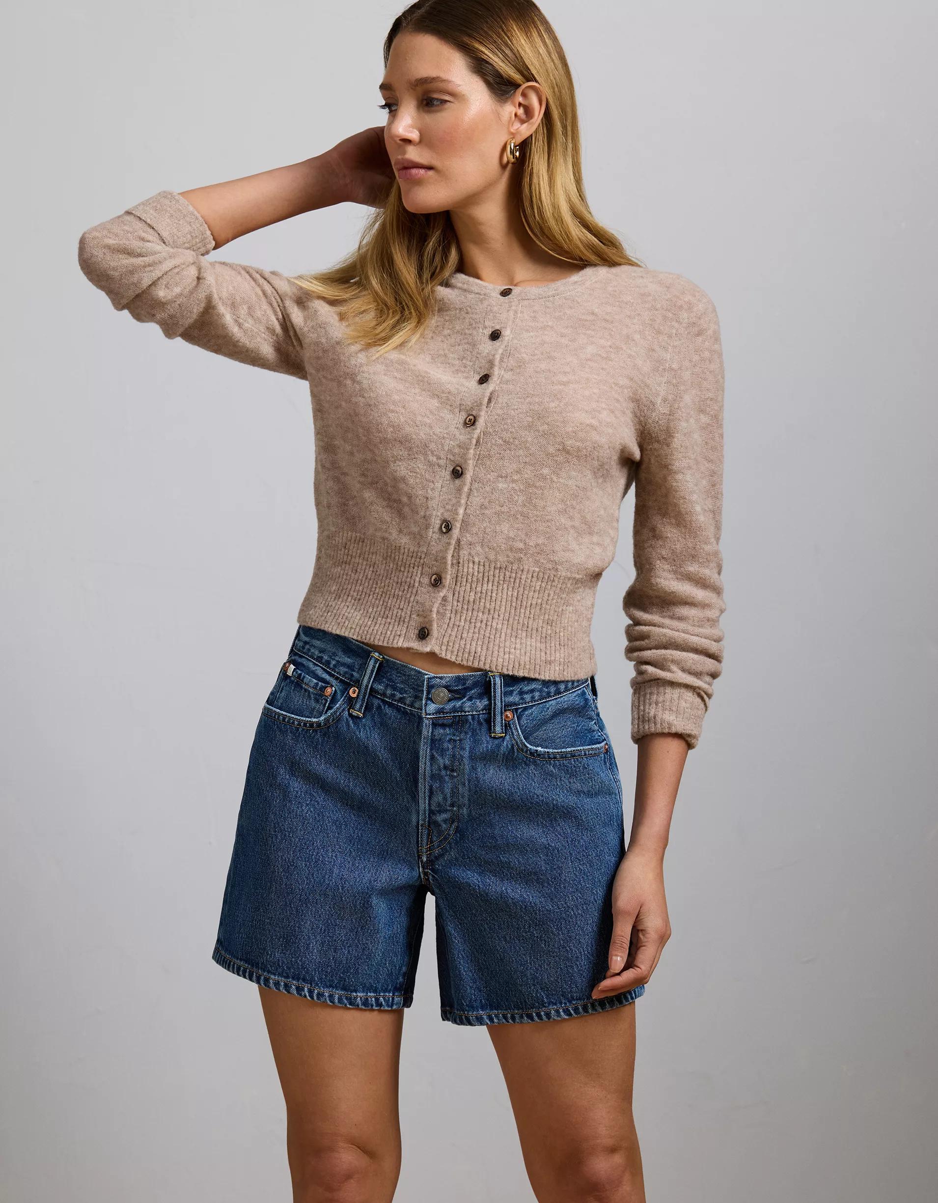 AE77 Premium Classic Long Denim Short Product Image