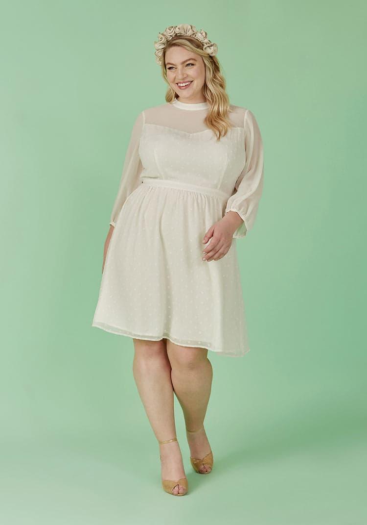 Sheerly Blessed In Bliss Fit and Flare Dress Product Image