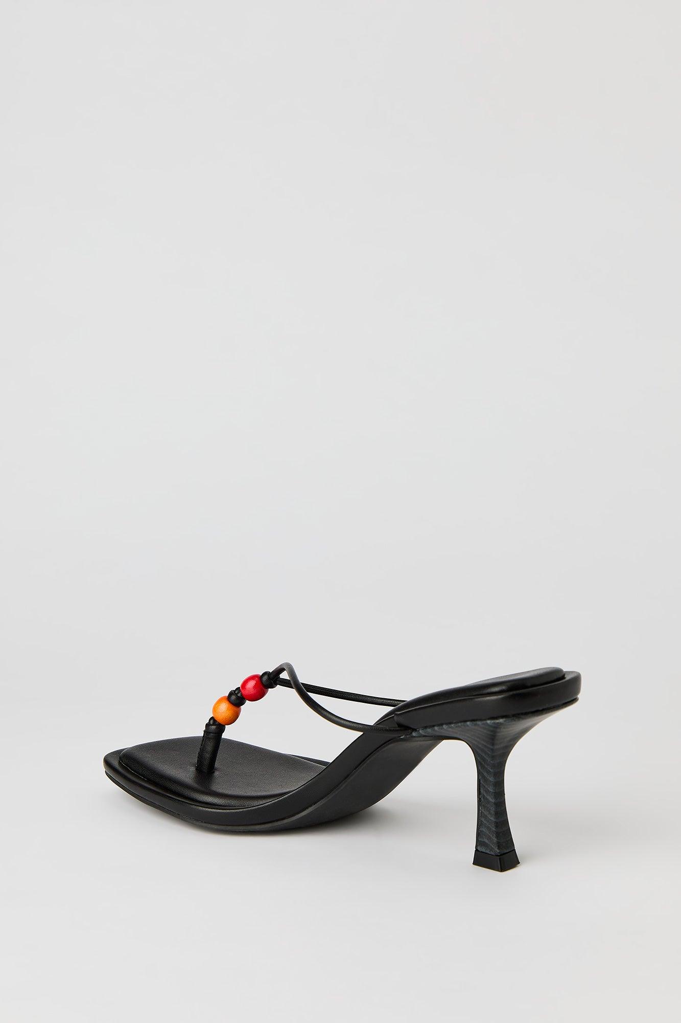 Beaded Thong Stiletto Heeled Sandal Female Product Image