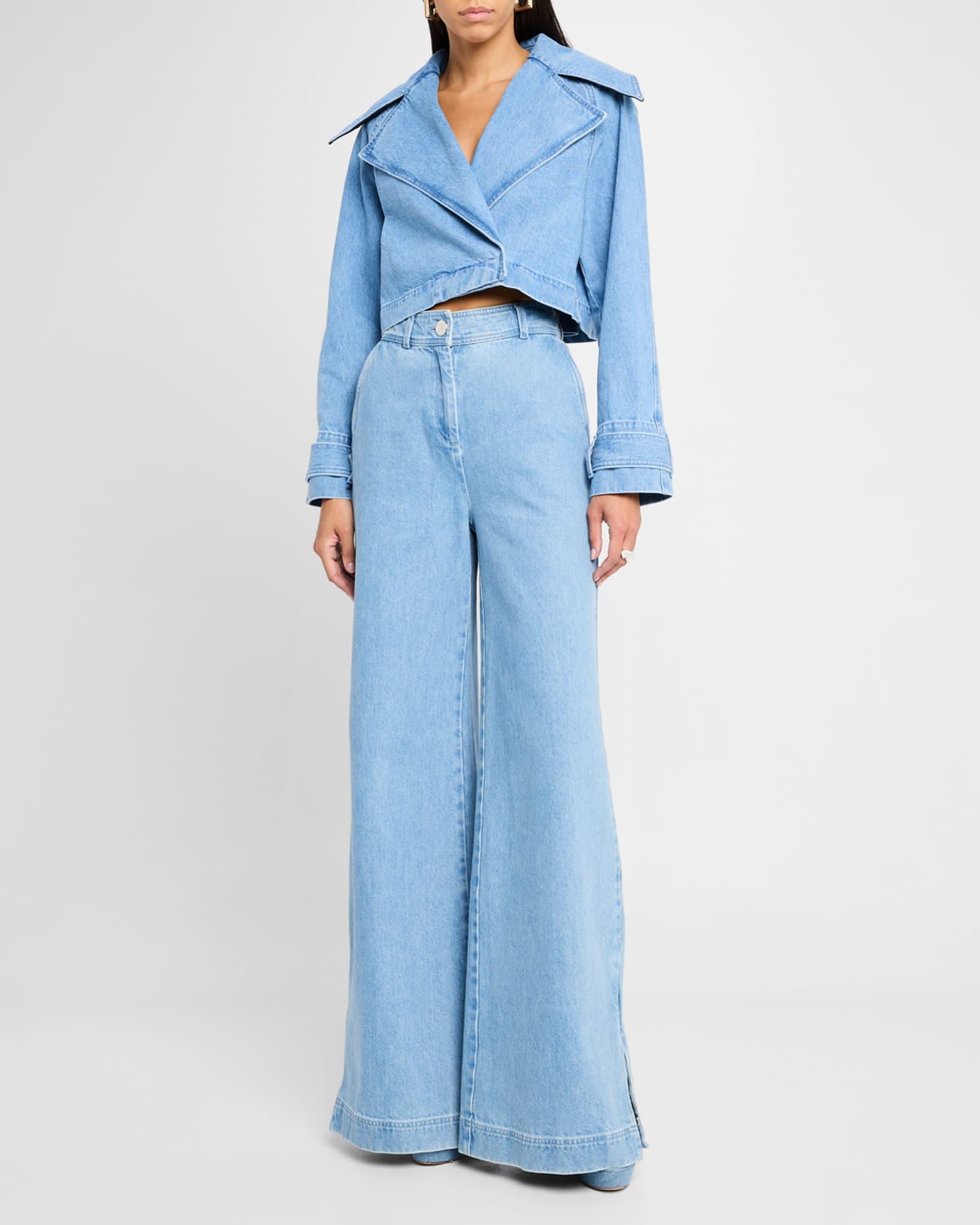 Tommy Cropped Denim Trench Coat Product Image
