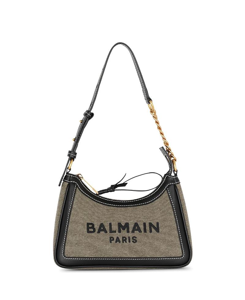 Balmain Womens B-Army Canvas Bag with Leather inserts Product Image
