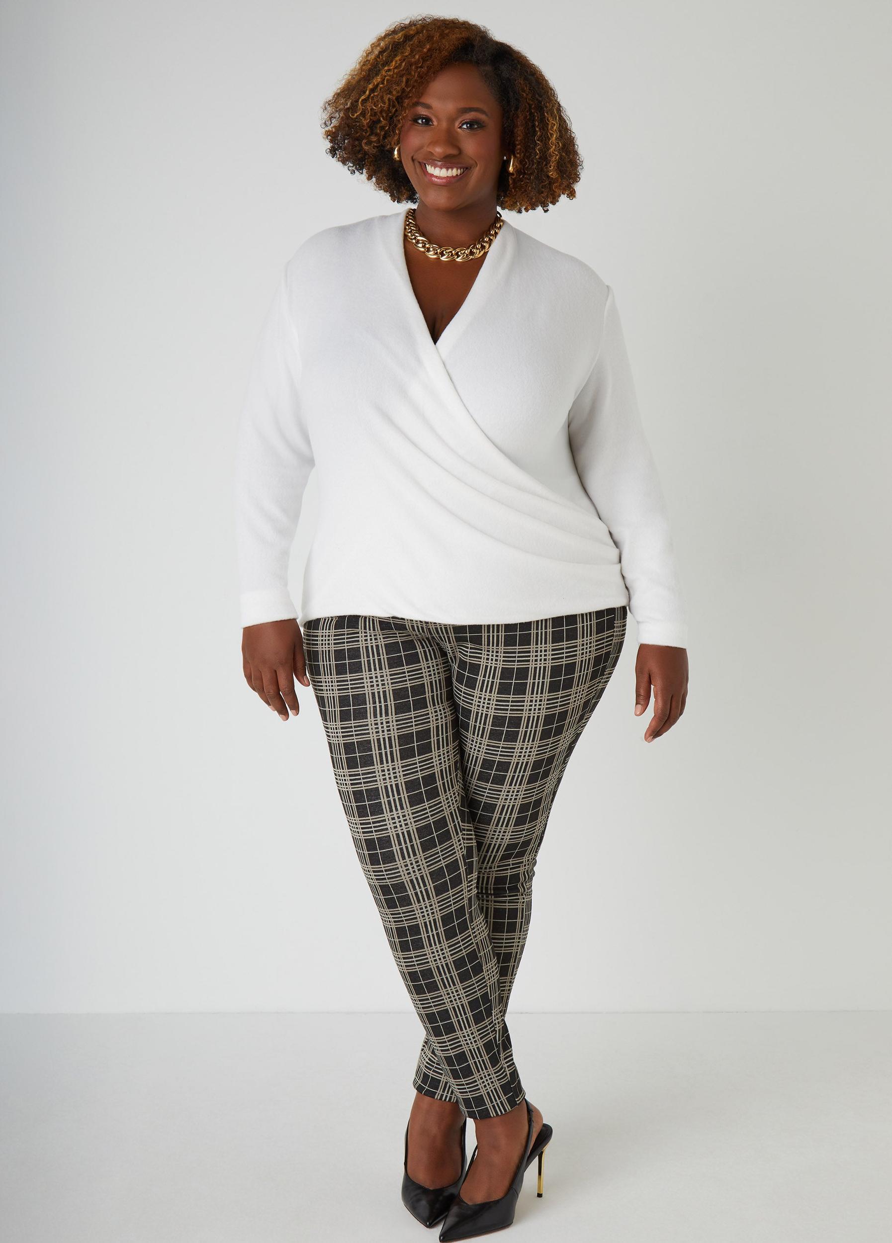 Faux Wrap Hacci Knit Top Product Image