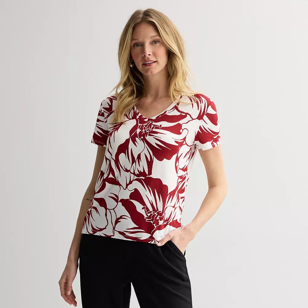 Women's Nine West Essential V-Neck T-Shirt,  Product Image