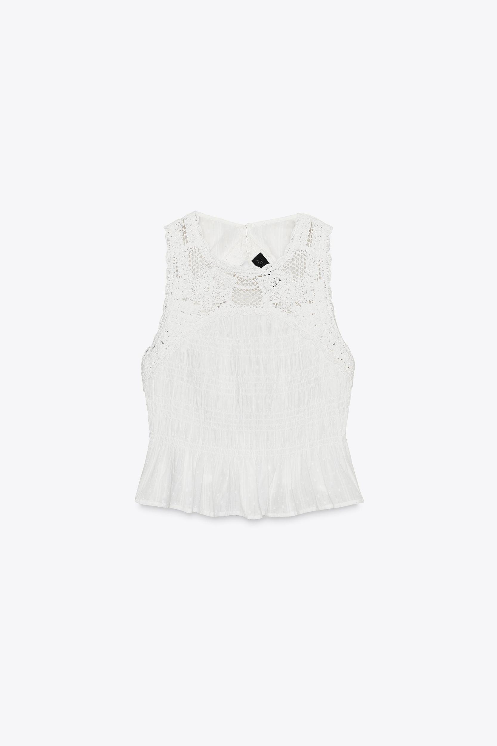 OPEN BACK CROCHET COMBINATION TOP Product Image