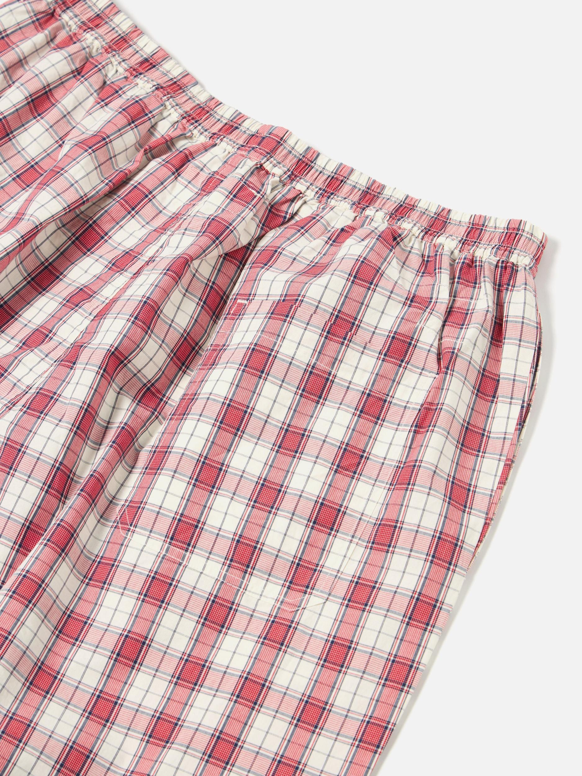 Red Cotton Check Pyjama Pant Product Image