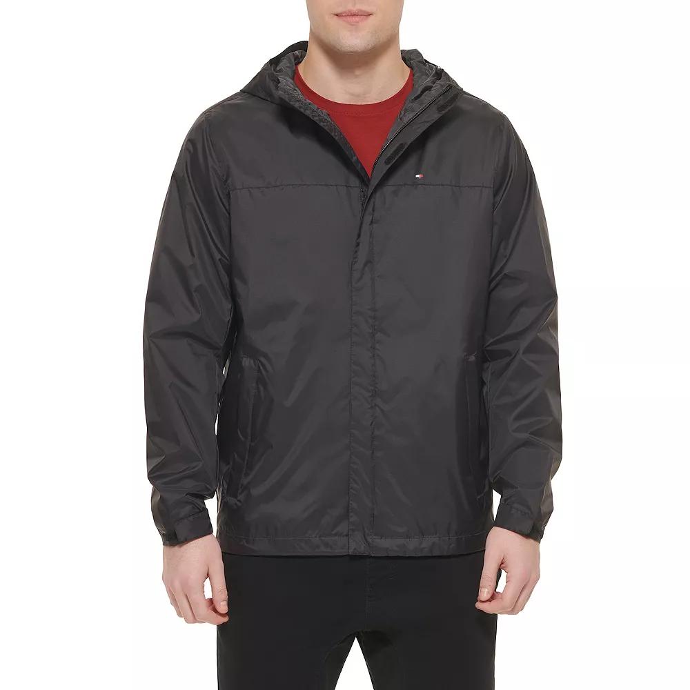 Big & Tall Tommy Hilfiger Hooded Rain Jacket, Men's,  Product Image