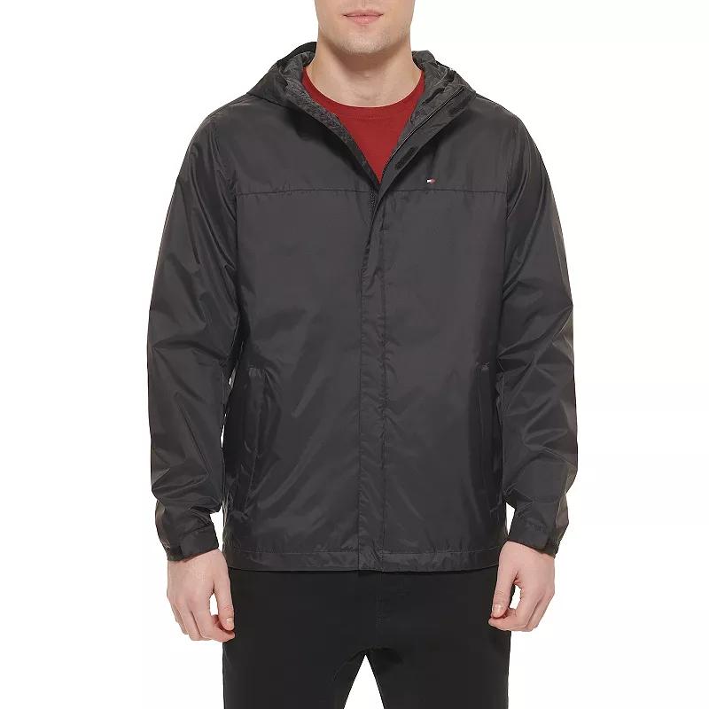 Big & Tall Tommy Hilfiger Hooded Rain Jacket, Men's,  Product Image