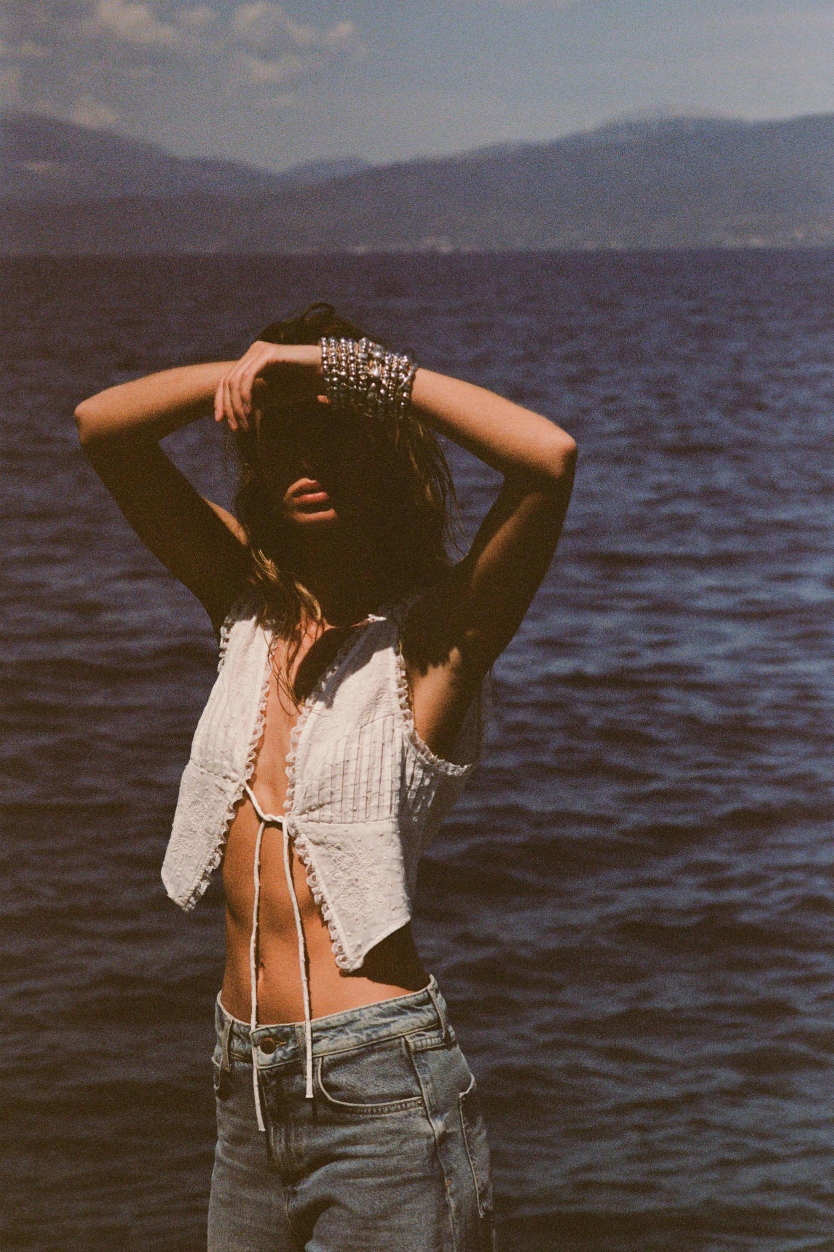 PLUMETI TIE CROP TOP Product Image