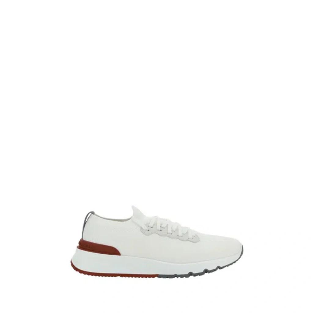 BRUNELLO CUCINELLI Cotton Knit Runners In White Product Image