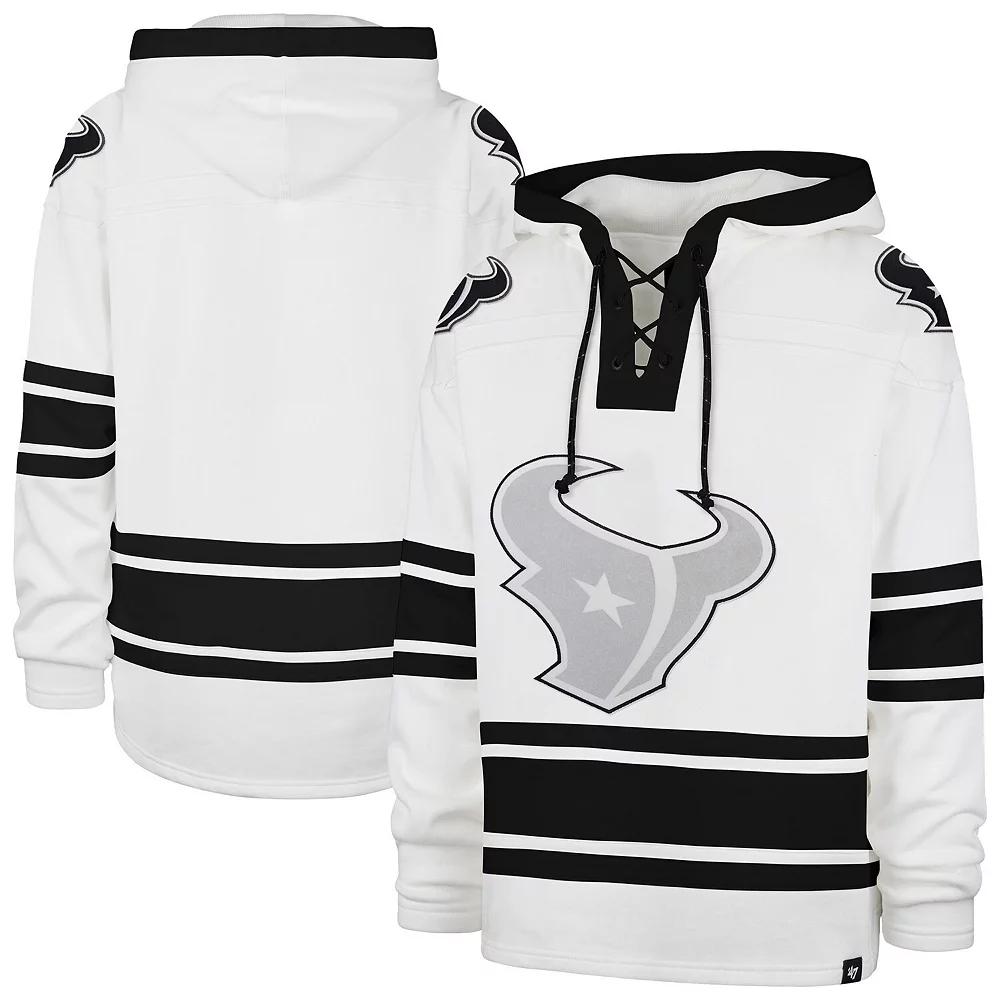 Men's '47 White Baltimore Ravens After Image Superior Lacer Pullover Hoodie, Size: XL Product Image