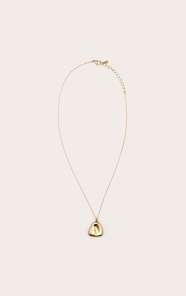 Gold Plated Smooth Pendant Necklace Product Image
