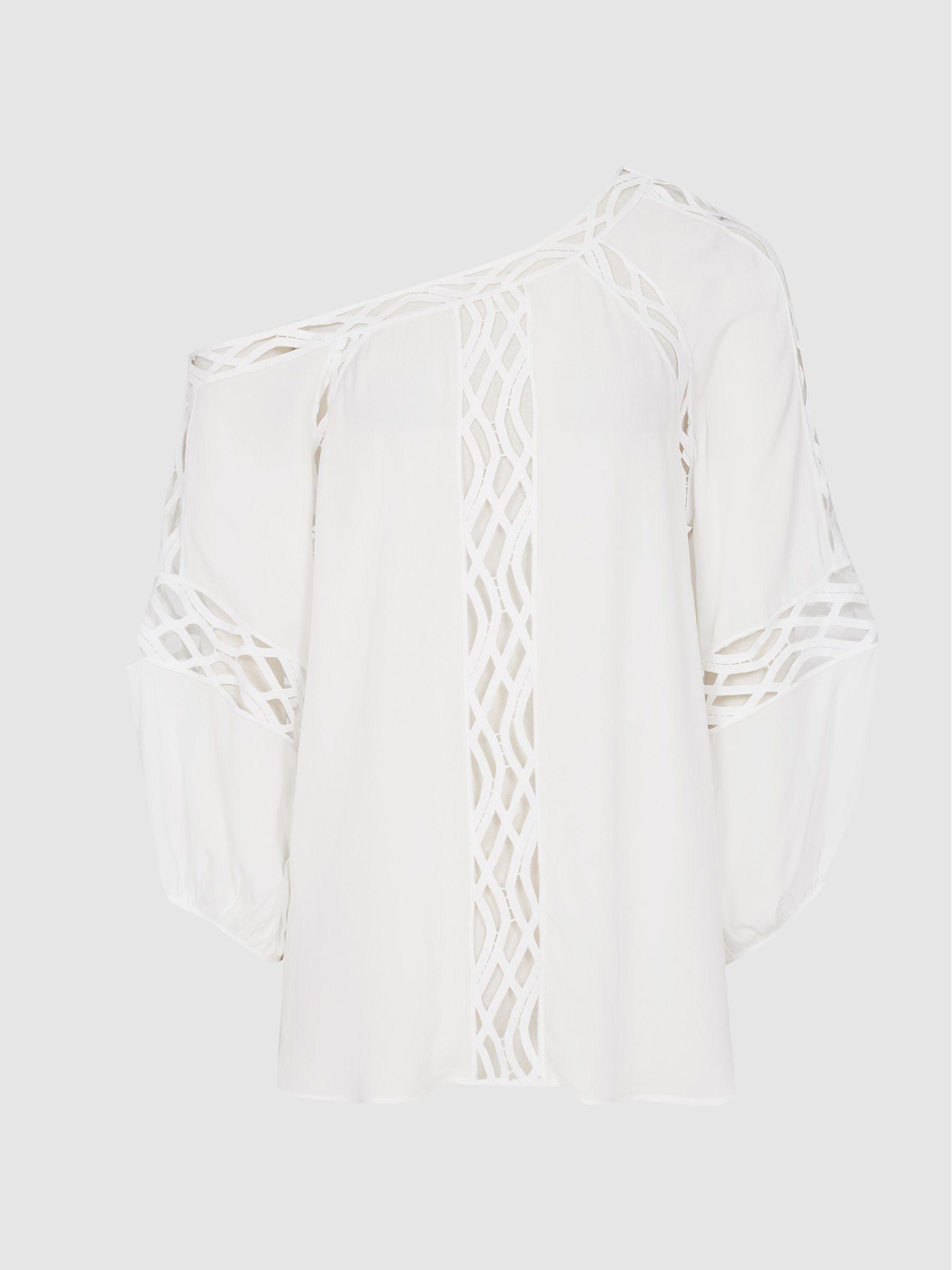 Lace Detail Blouse in Ivory Product Image